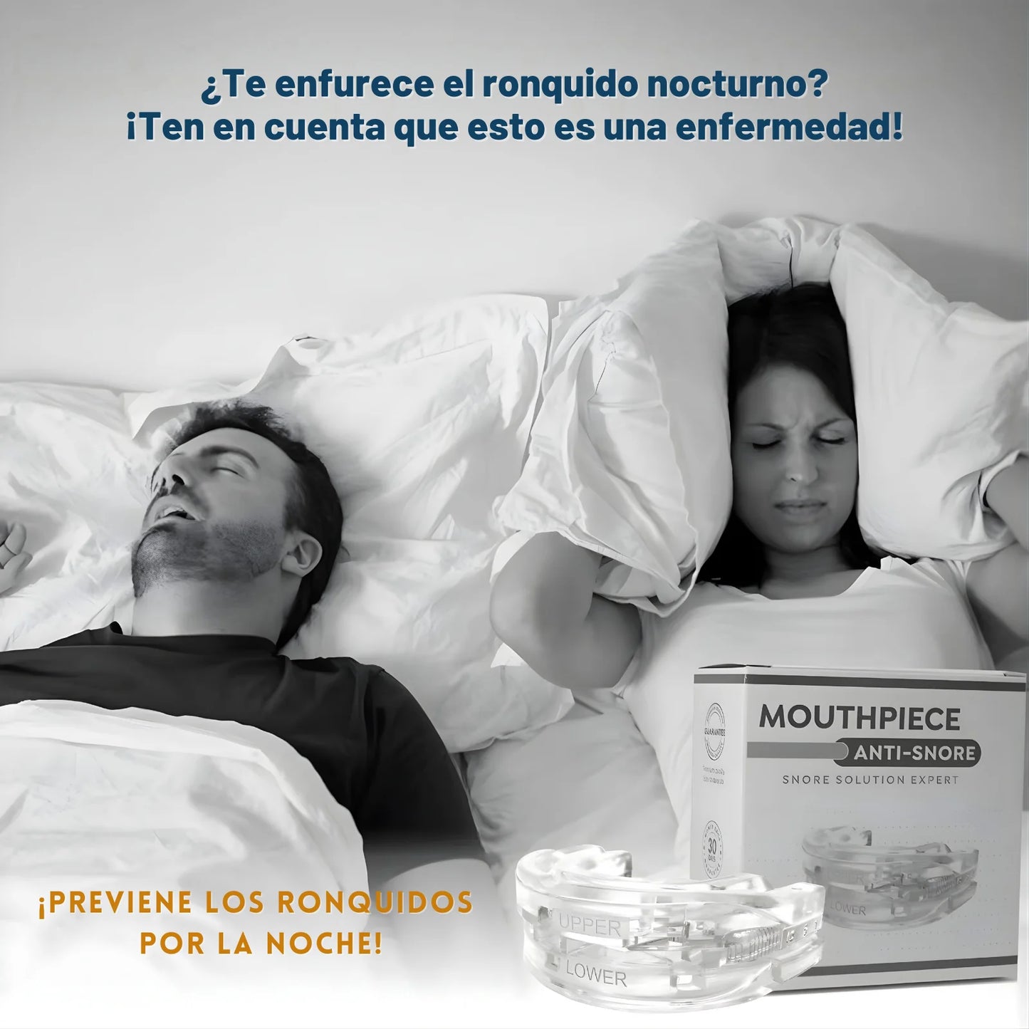 Protector bucal antironquidos : Duerme en silencio y despierta renovado